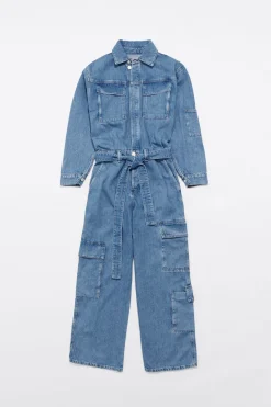 Best Sale BIMBA Y LOLA Mono Denim Cargo Azul