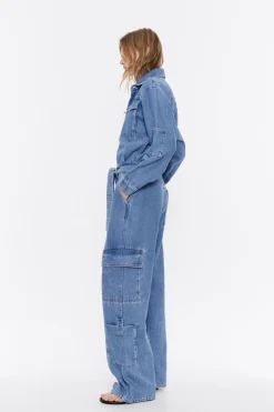 Best Sale BIMBA Y LOLA Mono Denim Cargo Azul