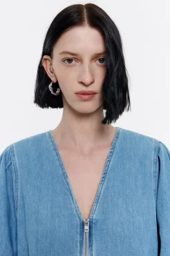 Discount BIMBA Y LOLA Mono Denim Mangas Abullonadas Azul