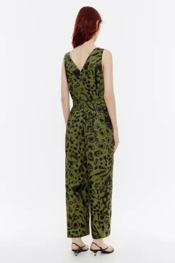 Hot BIMBA Y LOLA Mono Lino Animal Mix Verde
