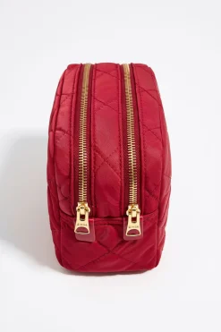 Sale BIMBA Y LOLA Neceser Doble Mediano Nylon Rojo Oscuro