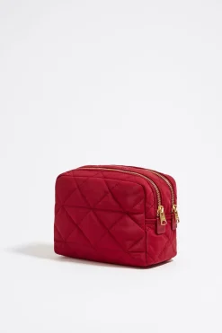 Sale BIMBA Y LOLA Neceser Doble Mediano Nylon Rojo Oscuro