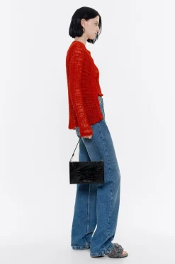 Flash Sale BIMBA Y LOLA Neceser Grabado Cocodrilo Negro