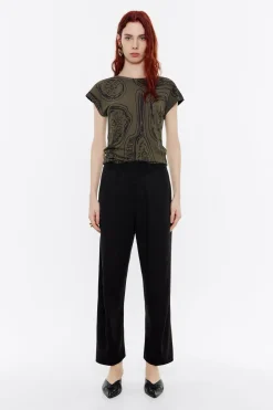 Fashion BIMBA Y LOLA Pantalon Barrel Lana Negro