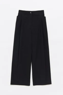 Discount BIMBA Y LOLA Pantalon Campana Algodon Negro
