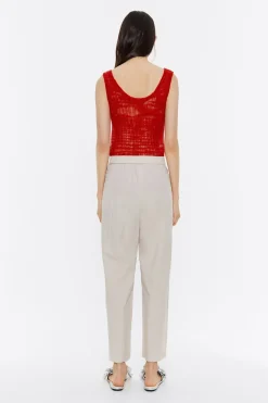 Online BIMBA Y LOLA Pantalon Campana Algodon Piedra