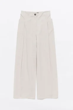 Online BIMBA Y LOLA Pantalon Campana Algodon Piedra