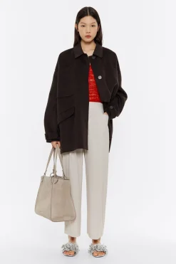 Online BIMBA Y LOLA Pantalon Campana Algodon Piedra