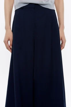 Shop BIMBA Y LOLA Pantalon Campana Pinzas Marino Oscuro