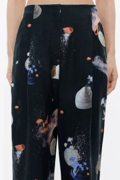 Sale BIMBA Y LOLA Pantalon Carrot Lino Waves Antracita