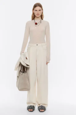 Hot BIMBA Y LOLA Pantalon Denim Pinzas Crudo