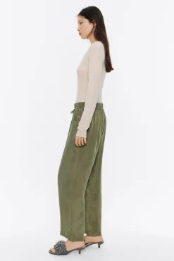 Store BIMBA Y LOLA Pantalon Jogger Tobillero Caqui Lavado