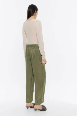 Store BIMBA Y LOLA Pantalon Jogger Tobillero Caqui Lavado