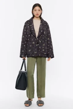 Store BIMBA Y LOLA Pantalon Jogger Tobillero Caqui Lavado