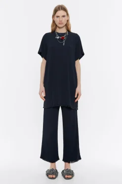 Sale BIMBA Y LOLA Pantalon Recto Desflecado Antracita