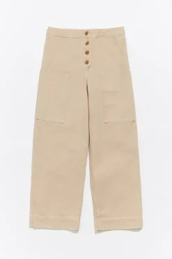 Hot BIMBA Y LOLA Pantalon Recto Tobillero Beige