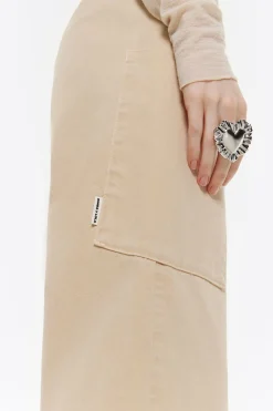 Hot BIMBA Y LOLA Pantalon Recto Tobillero Beige