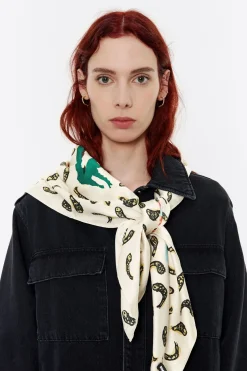 Cheap BIMBA Y LOLA Panuelo Acuarela Patos Y Peces Blanco