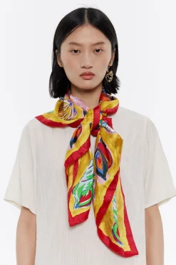 Sale BIMBA Y LOLA Panuelo Bodegon Marco Caracolas Rosa