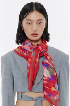 Cheap BIMBA Y LOLA Panuelo Flores Difuminadas En Grupos Fresa