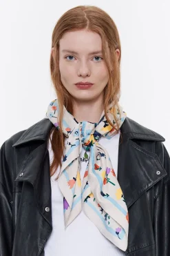 Clearance BIMBA Y LOLA Panuelo Flores En Grupos Marfil