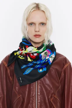 Fashion BIMBA Y LOLA Panuelo Flores Negro