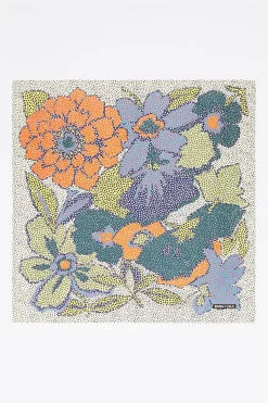 Clearance BIMBA Y LOLA Panuelo Flores Puntillismo Marfil