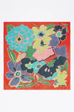 Cheap BIMBA Y LOLA Panuelo Flores Puntillismo Rojo