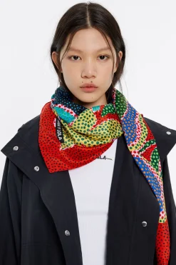 Cheap BIMBA Y LOLA Panuelo Flores Puntillismo Rojo