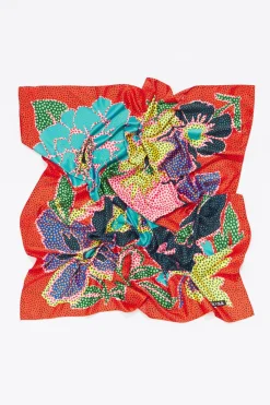 Cheap BIMBA Y LOLA Panuelo Flores Puntillismo Rojo