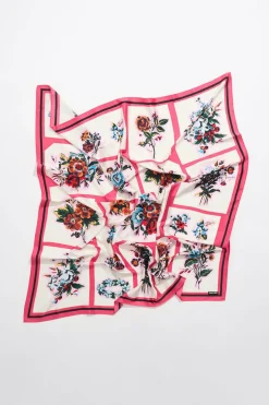 Discount BIMBA Y LOLA Panuelo Flores Y Geometria Rosa