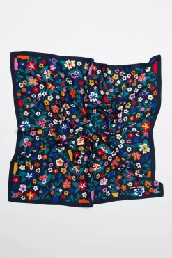 Store BIMBA Y LOLA Panuelo Flores Y Jarrones Naif Azul