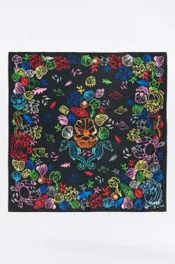 Store BIMBA Y LOLA Panuelo Fondo Del Mar Multicolor Fondo Negro