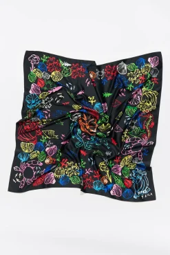 Store BIMBA Y LOLA Panuelo Fondo Del Mar Multicolor Fondo Negro