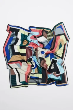 Sale BIMBA Y LOLA Panuelo Logo Geometrico 3D Multicolor