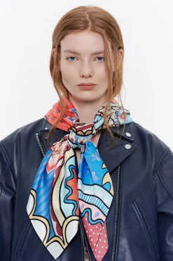 Shop BIMBA Y LOLA Panuelo Paisley Y Patchwork Estampados Multicolor