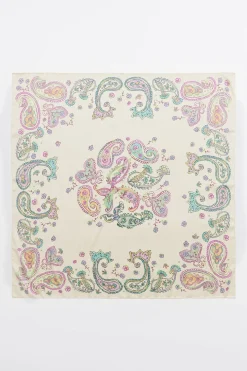 New BIMBA Y LOLA Panuelo Pasley Acuarela Marfil