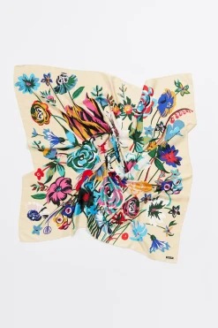 Sale BIMBA Y LOLA Panuelo Ramo De Flores Vainilla