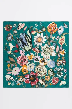 Discount BIMBA Y LOLA Panuelo Ramo De Flores Verde