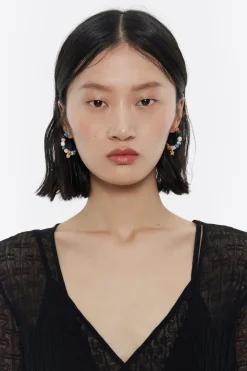 Clearance BIMBA Y LOLA Pendientes Aro Caracolas, Perlas Y Piedras Multicolores