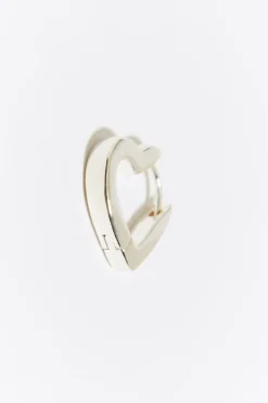 Online BIMBA Y LOLA Pendientes Aro Corazon Plateados