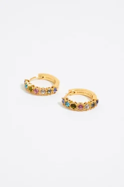 Best BIMBA Y LOLA Pendientes Aro Cristales Multicolores