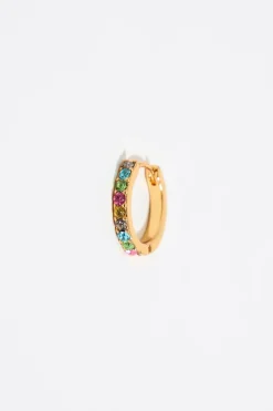 Discount BIMBA Y LOLA Pendientes Aro Dorado Cristales