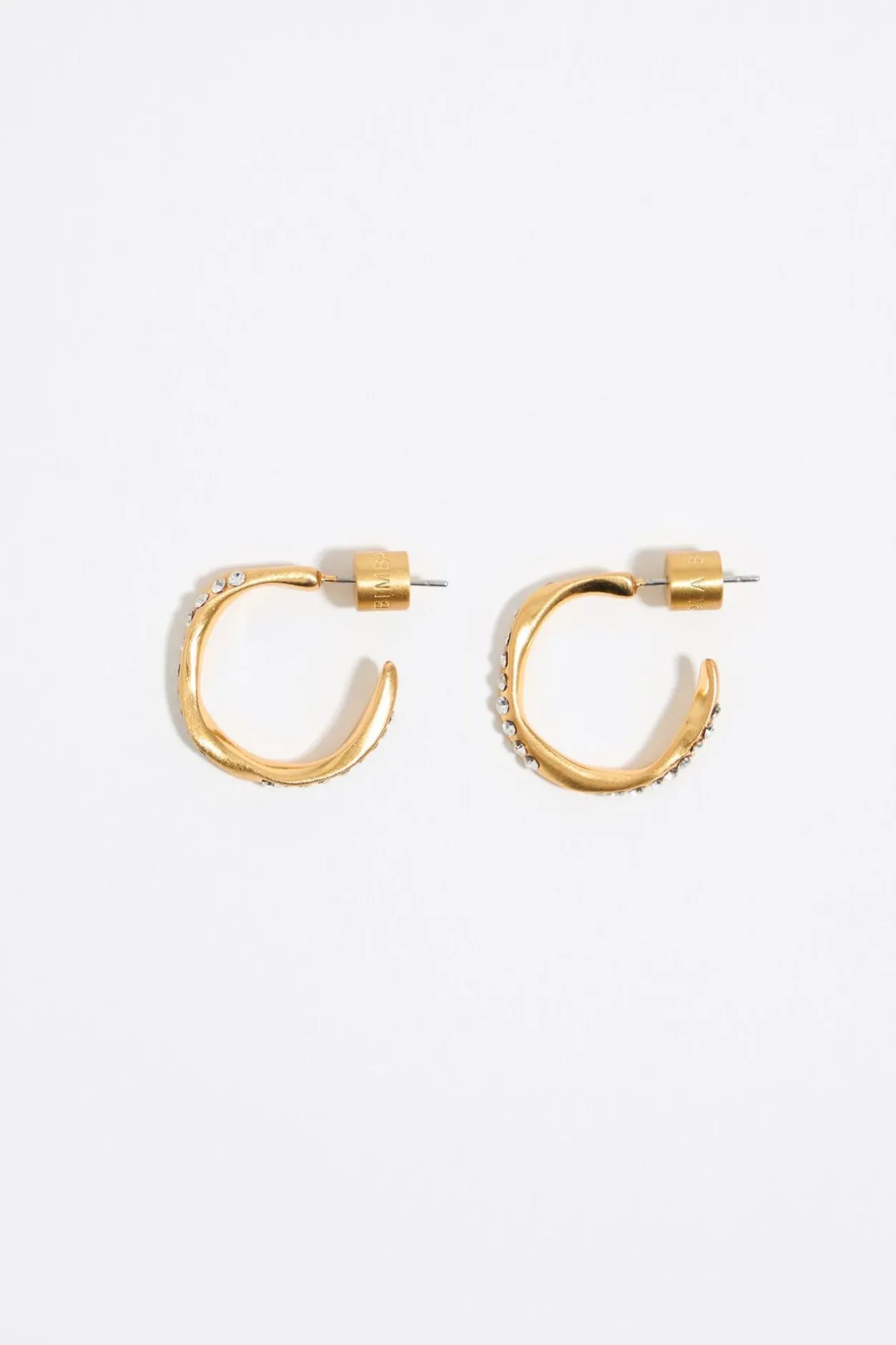 Cheap BIMBA Y LOLA Pendientes Aro Dorado Mate Y Cristales