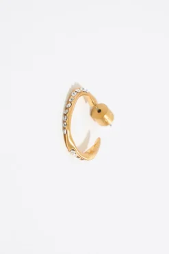 Cheap BIMBA Y LOLA Pendientes Aro Dorado Mate Y Cristales