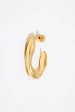 Shop BIMBA Y LOLA Pendientes Aro Dorado Mate