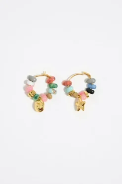 Online BIMBA Y LOLA Pendientes Aro Estrellas De Mar Y Piedras