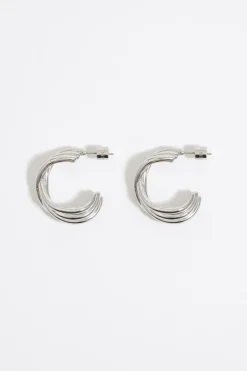 Clearance BIMBA Y LOLA Pendientes Aro Grande Plateados