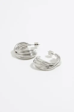 Clearance BIMBA Y LOLA Pendientes Aro Grande Plateados