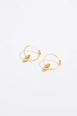 Online BIMBA Y LOLA Pendientes Aro Logo Candy Aguamarina